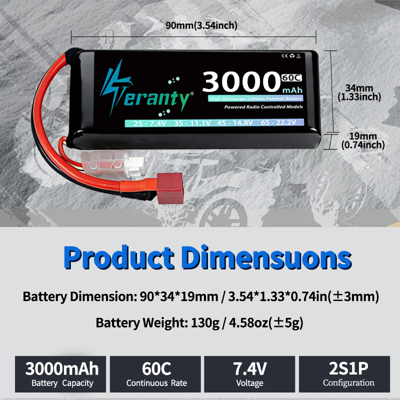 TERANTY 2S 3000mAh Lipo Batter - Fpv Drone Esc recension och pris