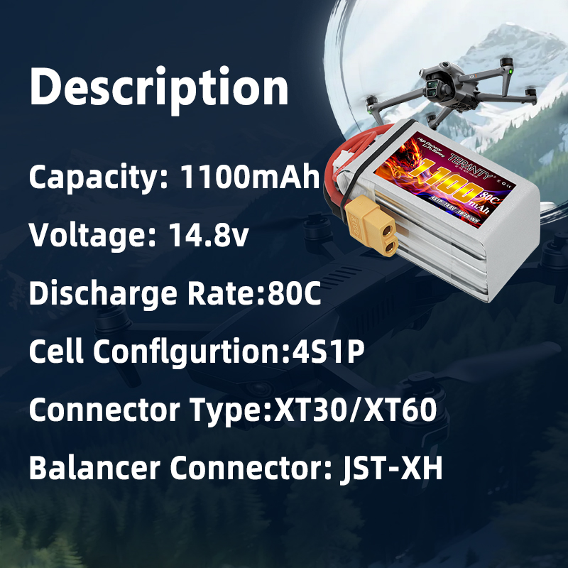 TERANTY 4S 1100mAh 80C/160C Li - Fpv Drone Esc recension och pris